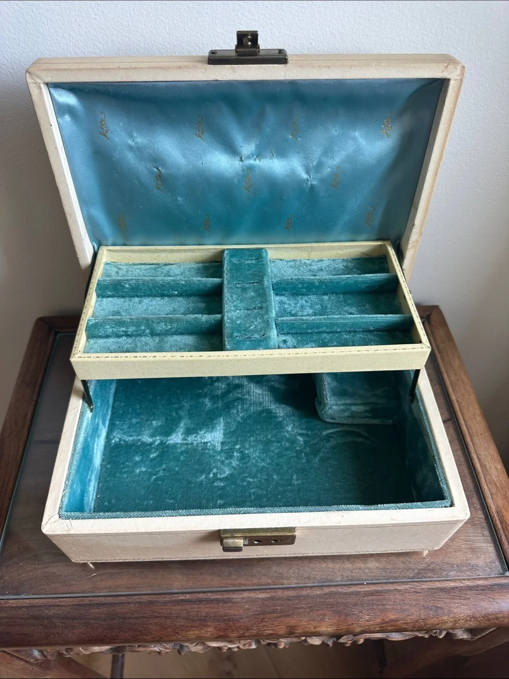 Vintage 1950s Thorens Swiss Movement Musical Jewelry Box -Some Enchanted Evening